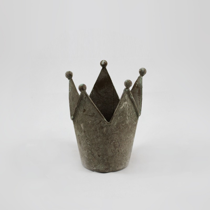 Vaso Zinco Coroa  - 13cm