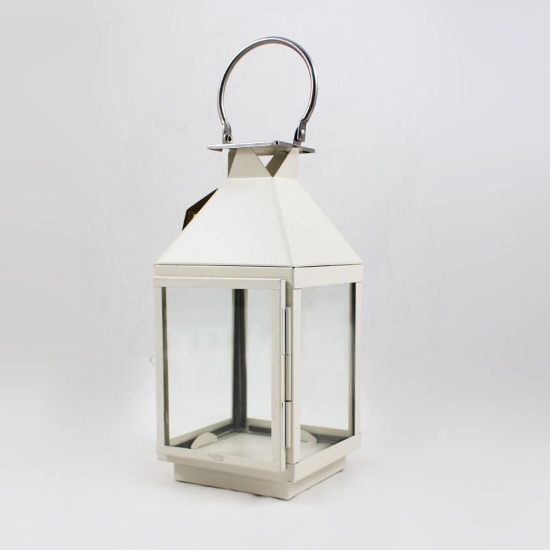 Lanterna Metal Branca 28cm DG