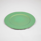 Prato marcador redondo - Verde Perolado