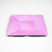 Prato marcador quadrado - Rosa Perolado