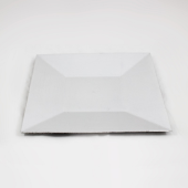 Prato marcador quadrado - Prata