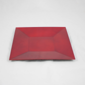 Prato marcador quadrado - Vermelho Perolado
