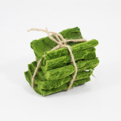 Casca de Sequoia flocada de verde