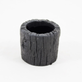 Vaso Cerâmico em forma de Tronco Queimado