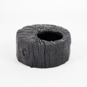 Base Cer&acirc;mica em forma de Tronco Queimado