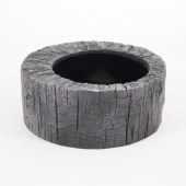 Base Cerâmica em forma de Tronco Queimado