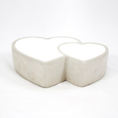 Vaso em cer&acirc;mica com Duplo Cora&ccedil;&atilde;o