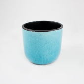 Vaso Cer&acirc;mica Crackle - Azul