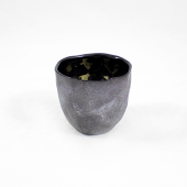 Vaso Cer&acirc;mica Rugoso - Preto