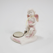 Anjo com coraçãoe porta velas