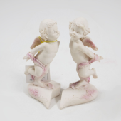 Conjunto de 2 Anjos com coração