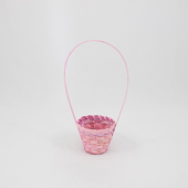 Cesto de verga redondo bicolor