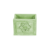 Gaveta Madeira com flor - verde Claro