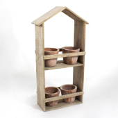 Casinha de Madeira com 4 vasos