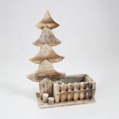 Arvore em madeira com caixa