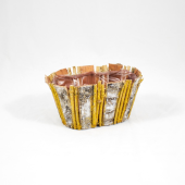 Base decorada com casca dourada - oval