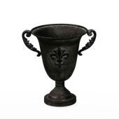 Taça Metálica com Pé - Cinza Escuro