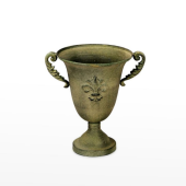 Taça Metálica com Pé - Verde Antigo