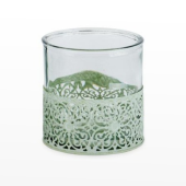 Lanterna em Zinco com Vidro - Verde