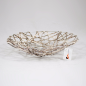 Base redonda em metal e fita de casca