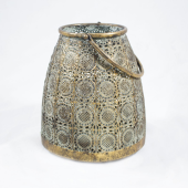 Lanterna Met&aacute;lica em cor Bronze