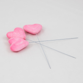 3 un - Pick em forma de Coração- rosa