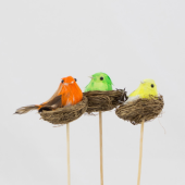 12 un · Pássaro colorido no ninho