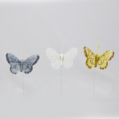 Pick · Borboleta com gliter 8.5cm