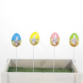 Pick · Ovo clorido e decorado  3x4cm