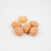 Ovos á cor natural - 6un