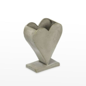 Vaso em Zinco com forma de Coraçãode Pé
