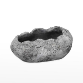 Vaso em forma de Pedra Oval - Cinza