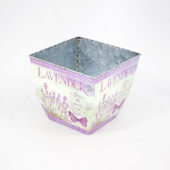 Vaso em Chapa com motivos lavender