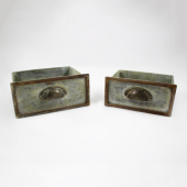 Conjunto Gavetas de Zinco 20cm ( 2 Un.º