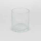Vidro cilindrico com bolhas - 14cm diâmetro