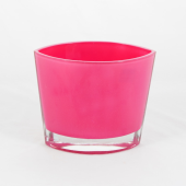 Vaso em vidro oval - Pintado