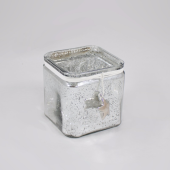 Cubo 12 cm - Prateado com Estrela pendente