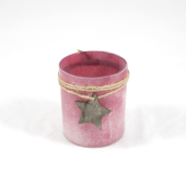 Vaso com Estrela em madeira