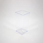 Vaso rectangular em acrilico 120x250mm  - Cristal