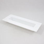 Vaso rectangular em acrilico 390x47mm  - Branco