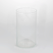 Vidro cilindrico com bolhas - 14cm diâmetro  - 20 cm