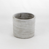 Vaso cilindrico em cimento texturado  - C