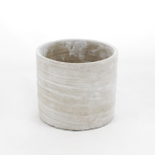 Vaso cilindrico em cimento texturado  - D