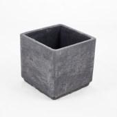 Vaso Cerâmica Cubo Preto  - C