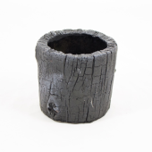 Vaso Cer&acirc;mico em forma de Tronco Queimado  - B