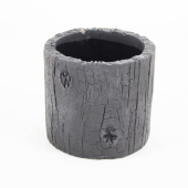 Vaso Cer&acirc;mico em forma de Tronco Queimado  - C