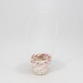 Cesto Redondo com asa  - Rosa