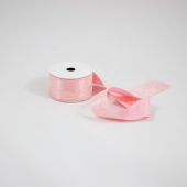 Fita Bordada 40mm  - Rosa