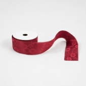 Fita Bordada 40mm  - Bordeaux