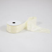Fita Bordada 40mm  - Creme